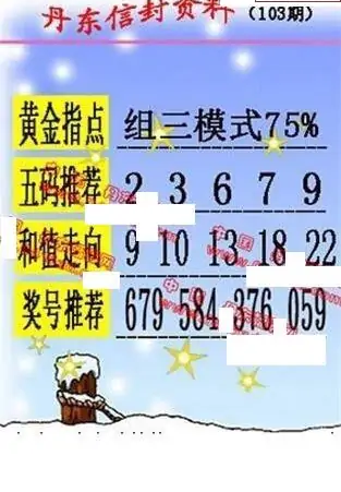 25103期: 福彩3D丹东全图分析