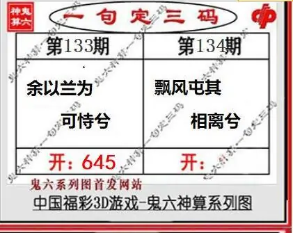 25134期: 福彩3D鬼六神算图