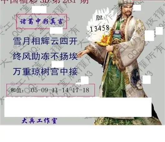 25281期: 大兵福彩3D黄金报图版