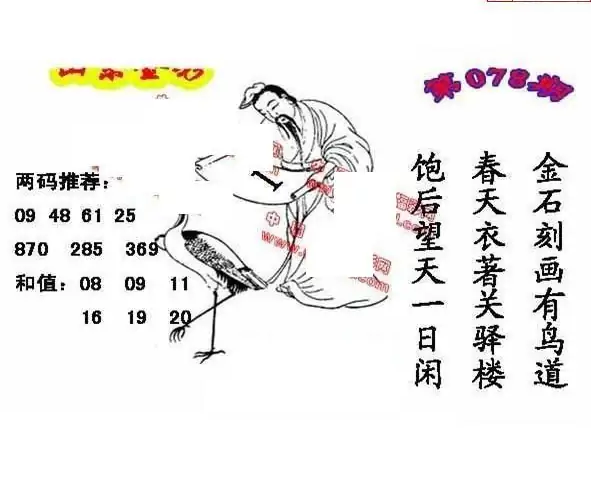 25078期: 福彩3D丹东全图分析