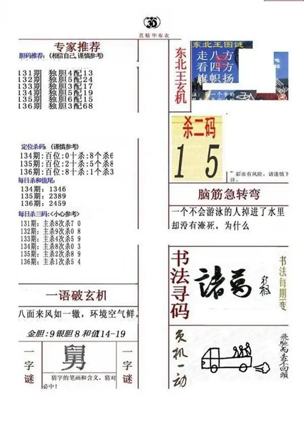 25136期: 福彩3D全套图版参考