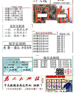 26093期: 福彩3D全套图版参考