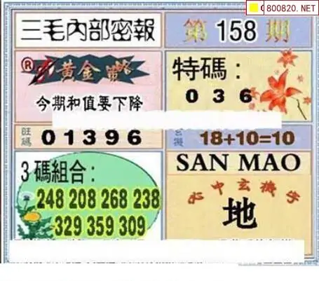 25158期: 三毛3D精品图谜