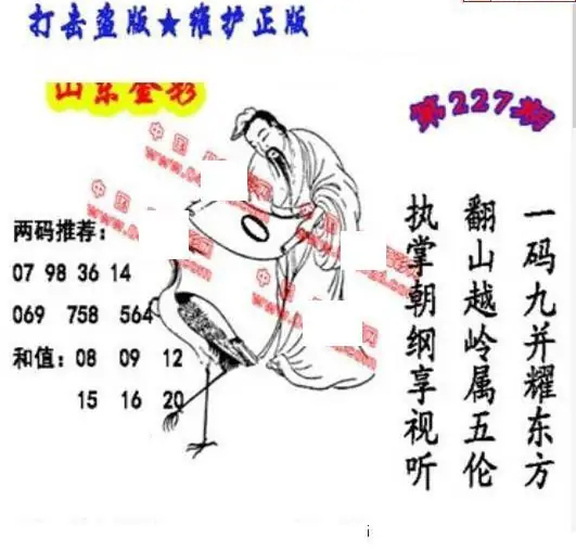 25227期: 福彩3D丹东全图分析