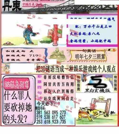 24098期: 福彩3D丹东全图分析