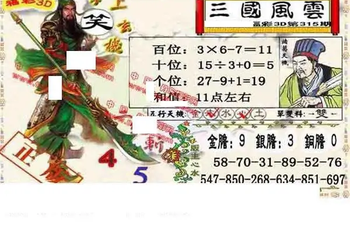25315期: 福彩3D丹东全图分析