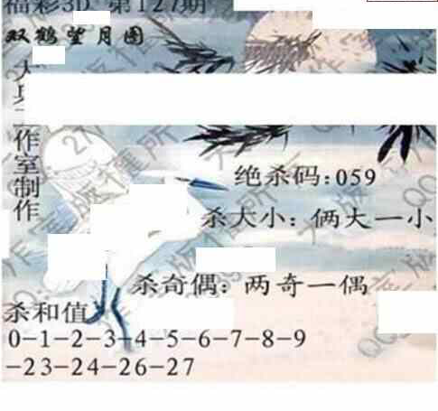 24127期: 大兵福彩3D黄金报图版