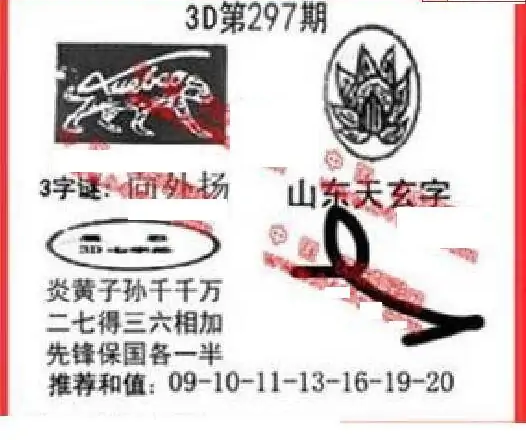 25297期: 福彩3D丹东全图分析