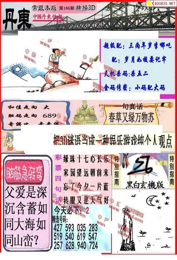 25166期: 福彩3D丹东全图分析