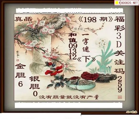 25198期: 白老3D杀码图版