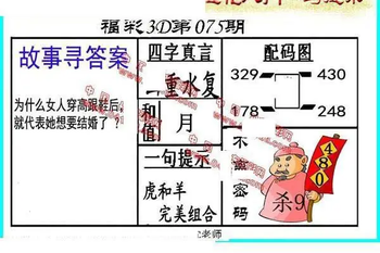 26075期: 福彩3D丹东全图分析