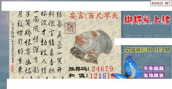 26015期: 3D蝴蝶世家蝴蝶彩图