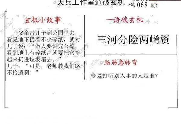 25068期: 大兵福彩3D黄金报图版