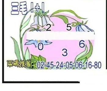 26098期: 三毛3D精品图谜