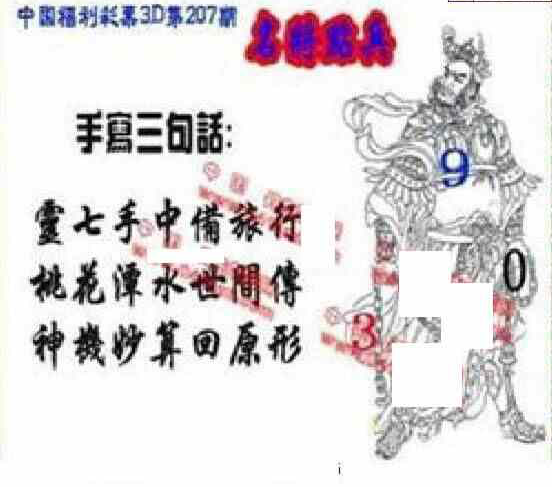 24207期: 福彩3D丹东全图分析