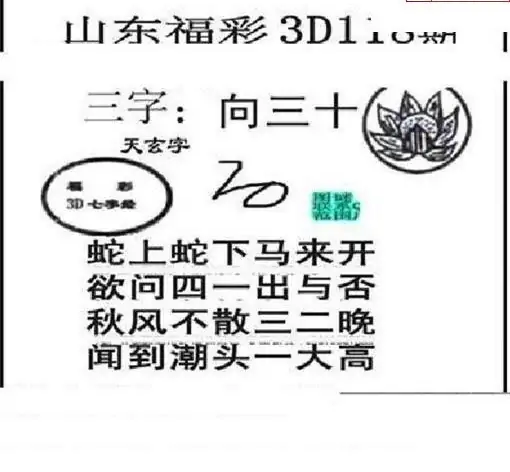 25118期: 三毛3D精品图谜