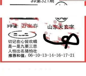 25321期: 福彩3D丹东全图分析