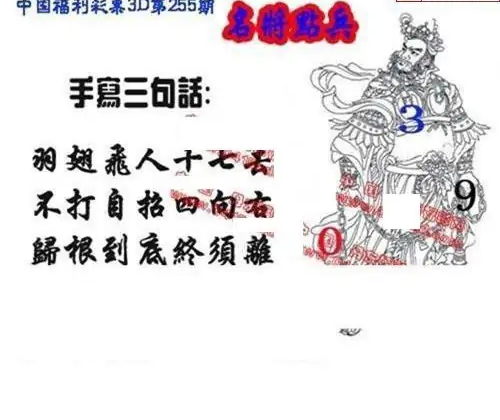 25255期: 福彩3D丹东全图分析