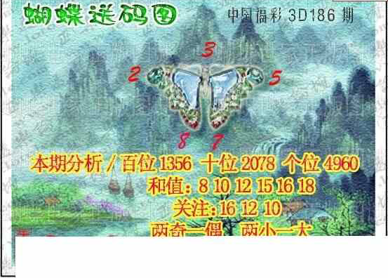 24186期: 3D蝴蝶世家蝴蝶彩图