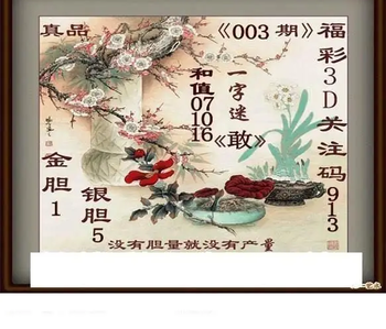 26003期: 白老3D杀码图版