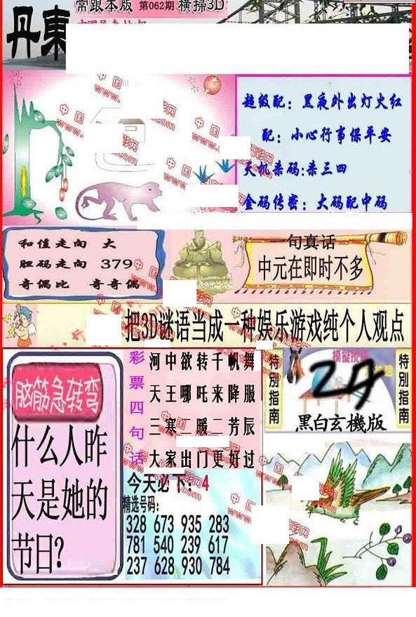 25062期: 福彩3D丹东全图分析