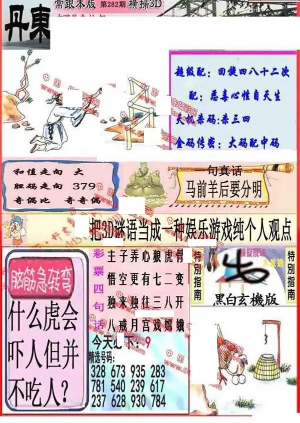 25282期: 福彩3D丹东全图分析