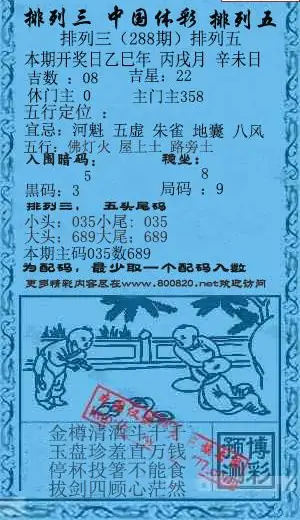 25288期: 福彩3D红黄蓝报