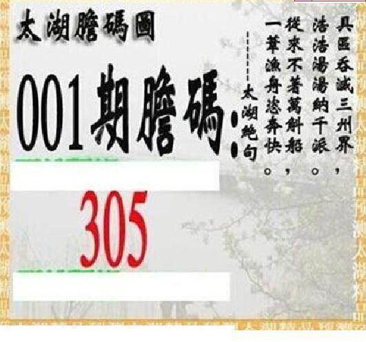 25001期: 太湖图福彩3D精品预测
