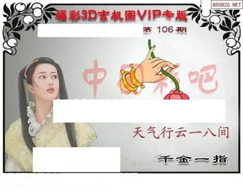 福彩3D26106期天中全套预测分析图