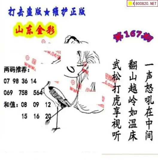 25167期: 福彩3D丹东全图分析