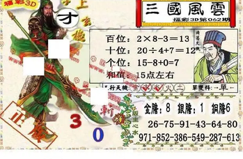 26062期: 福彩3D丹东全图分析