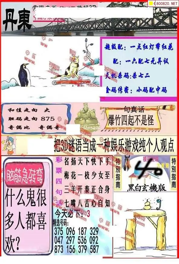 25192期: 福彩3D丹东全图分析