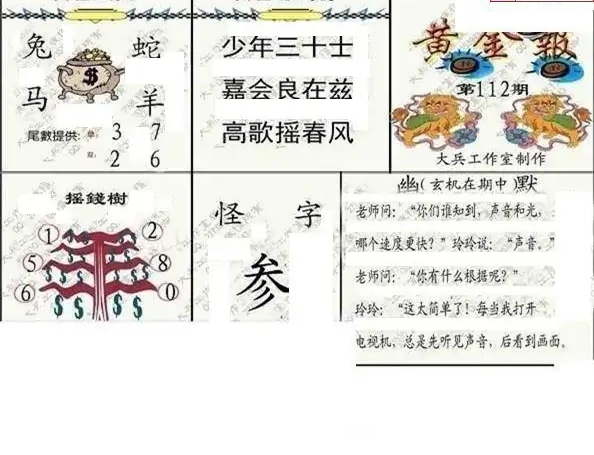 25112期: 大兵福彩3D黄金报图版