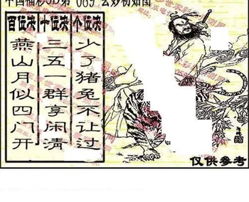 福彩3D 26089期佐罗图一掌经预测图