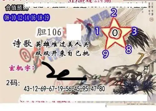 25214期: 白老3D杀码图版