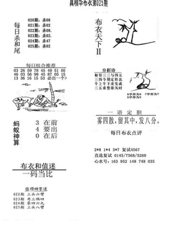 26025期: 福彩3D全套图版参考