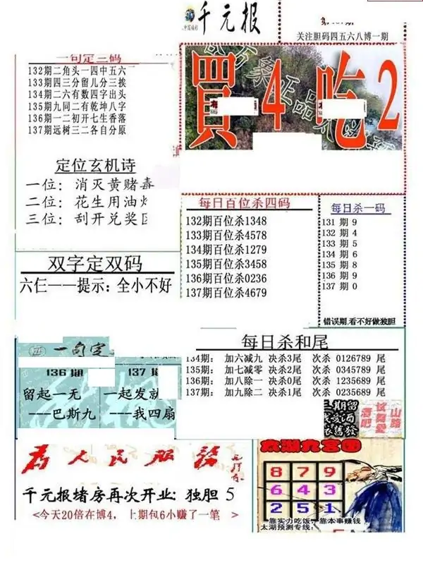 25137期: 福彩3D全套图版参考