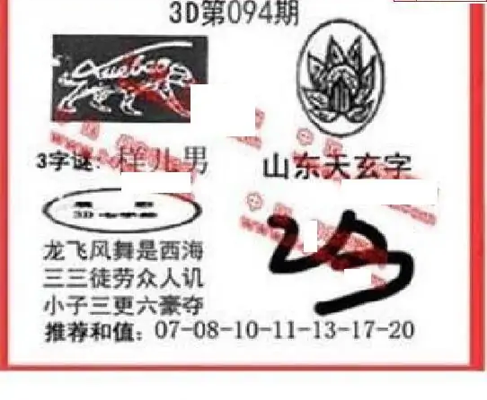 25094期: 福彩3D丹东全图分析