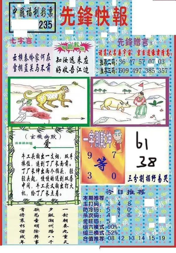 25235期: 福彩3D丹东全图分析