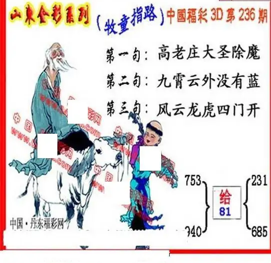 25236期: 福彩3D丹东全图分析