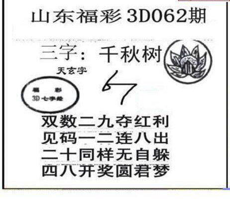 25062期: 三毛3D精品图谜