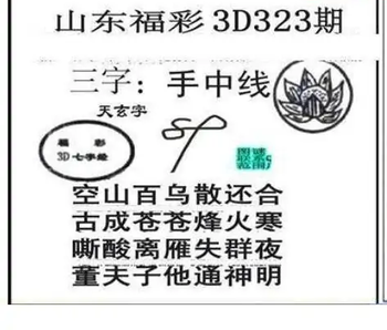 25323期: 三毛3D精品图谜