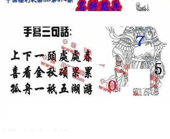 26074期: 福彩3D丹东全图分析