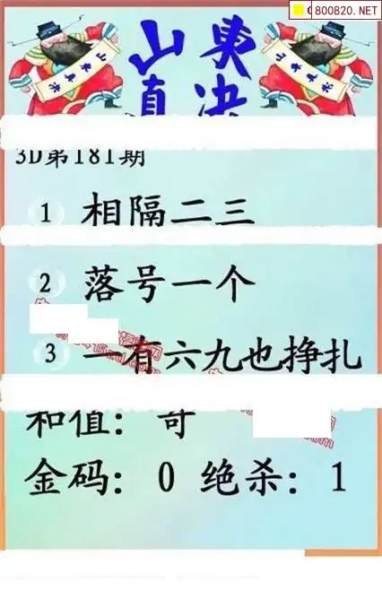 25181期: 福彩3D丹东全图分析