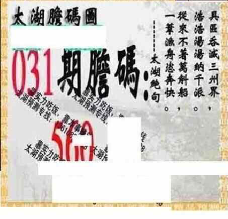 25031期: 太湖图福彩3D精品预测