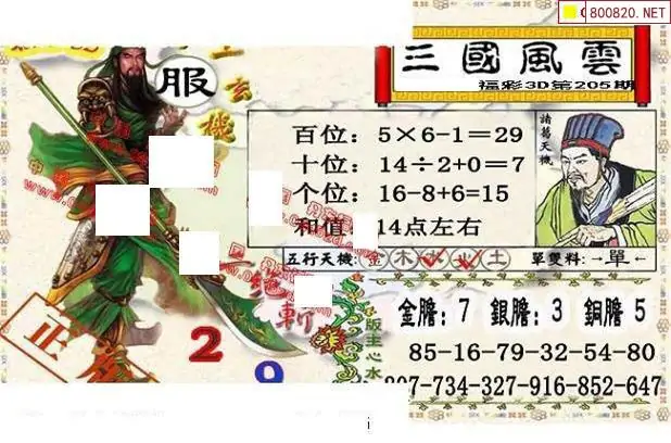 25205期: 福彩3D丹东全图分析