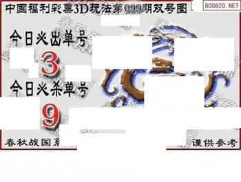 福彩3D 26099期佐罗图一掌经预测图