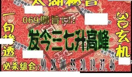 25069期: 太湖图福彩3D精品预测