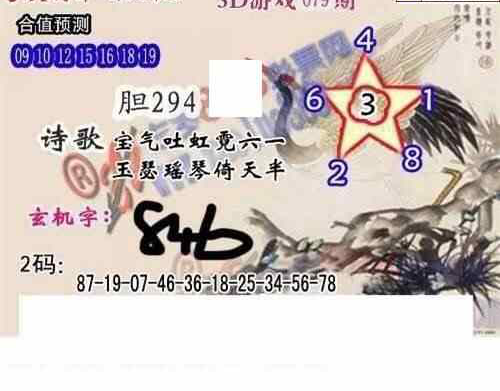 24079期: 白老3D杀码图版