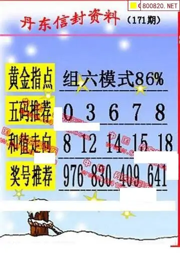 25171期: 福彩3D丹东全图分析